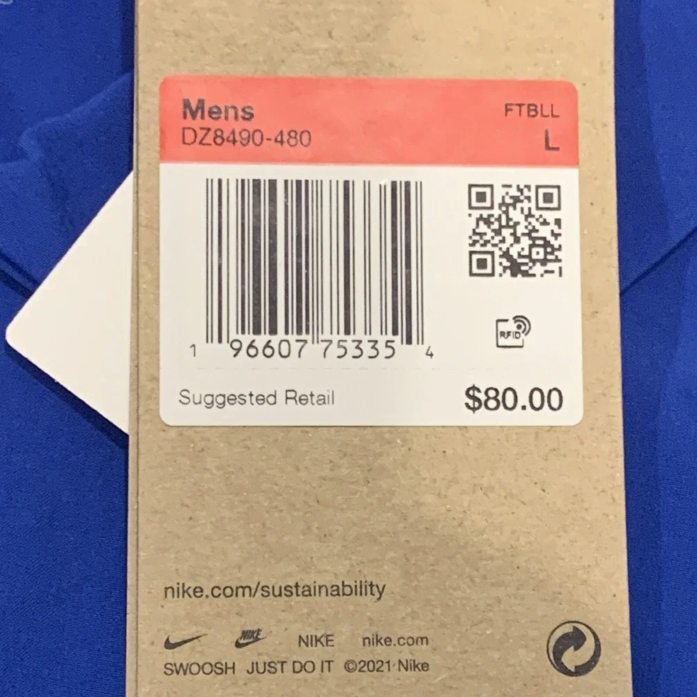 Duke Blue Devils Nike Dri-Fit On Field Short Sleeve Pullover Large DZ8490-480